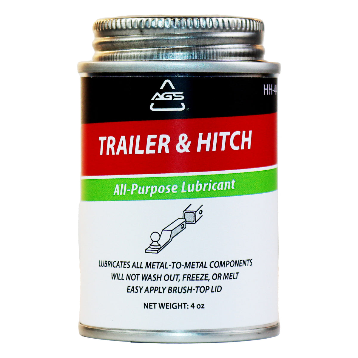 Trailer & Hitch Lubricant 4oz Brush Top Can AGS Company Automotive