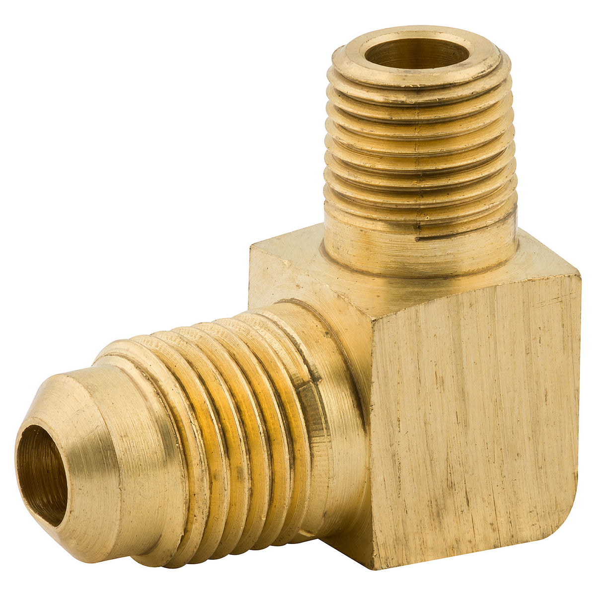 Parker 0109 18 21 Compression Fitting, Brass, BSPT Male Stud Elbow