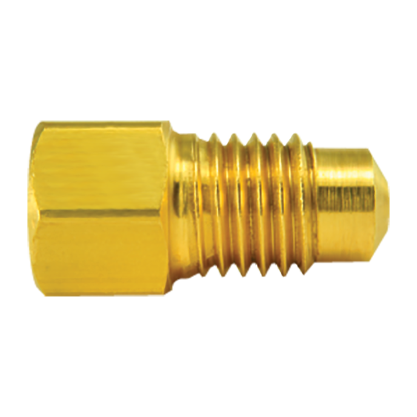 Brass Adapter, Female(M10x1.0 Inverted), Male(M11x1.5 Bubble)
