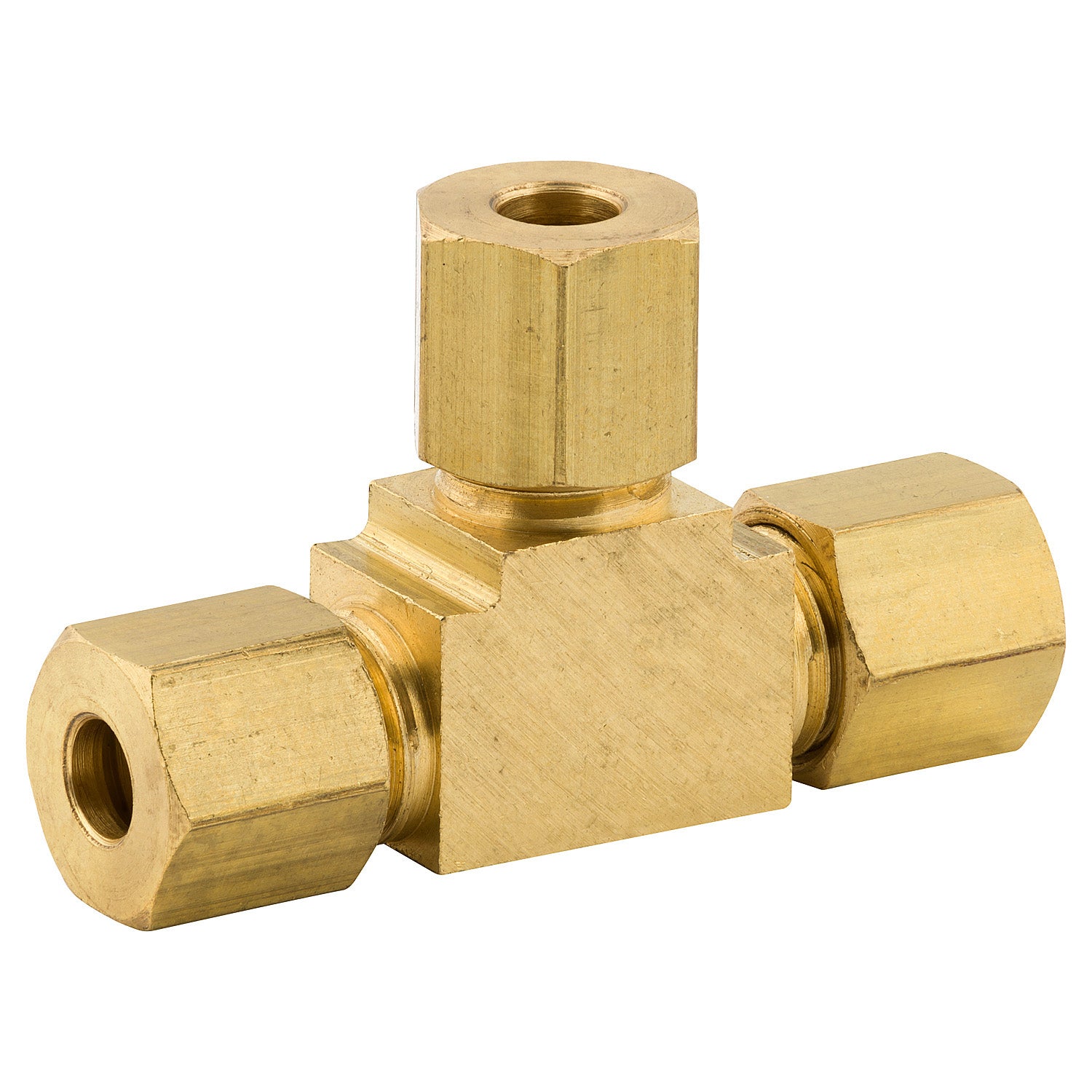 3/16x3/16x3/16 Compression Tee Brass Forged