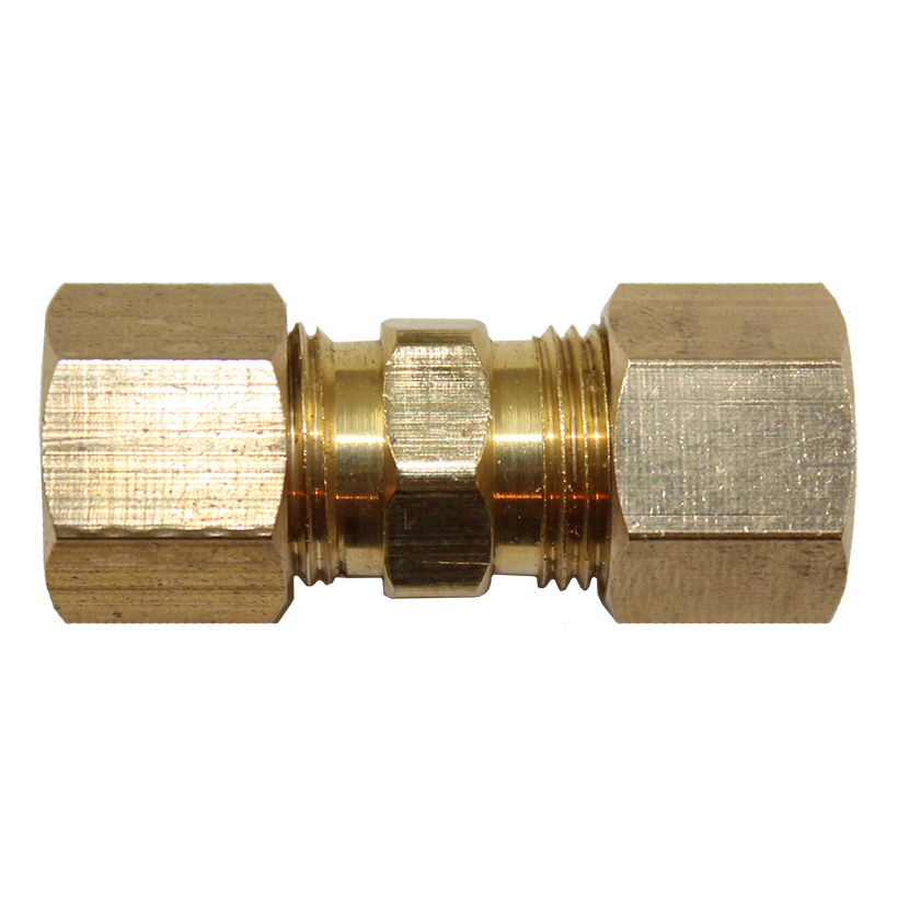  Legines Brass Compression Tube Fitting, Union, 5/16