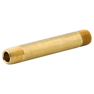 2-1/2" (1/8" NPTM) Long Nipple, Brass, Bag of 1