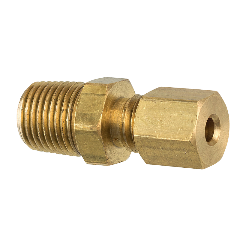 Brass Compression Connector, 1/8 Tube, Male (1/8-27 NPT) – AGS Company  Automotive Solutions