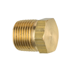 Brass Hex Plug, Male (3/8-18 NPT)